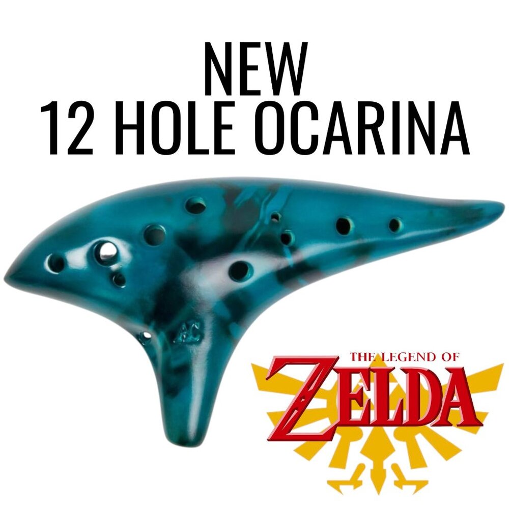 NEW Zelda Ocarina 12 Hole Alto C Ocarina Musical Instrument Christmas Gift Song